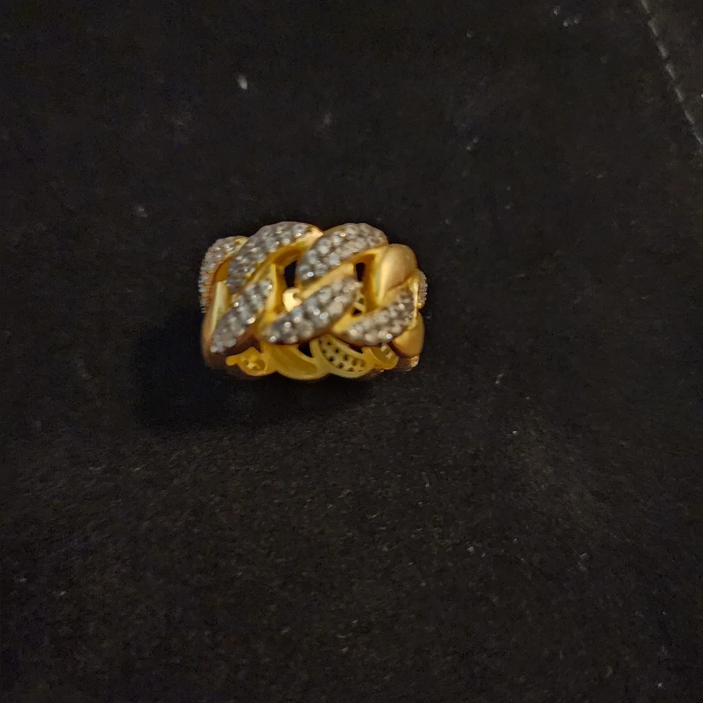 Elegant Freida Rothman 14K Gold Over Sterling Silver Women's Twist Ring Sz 6 New